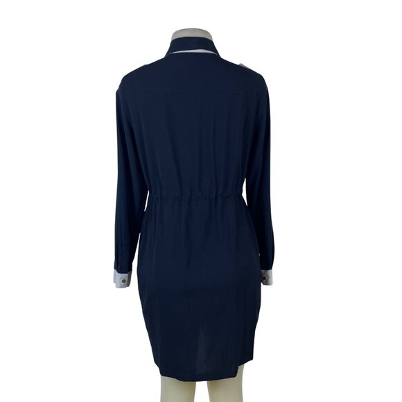 Calvin Klein Women's Black Dress Snap Button Waist Accents Size 10P - Picture 3 of 10